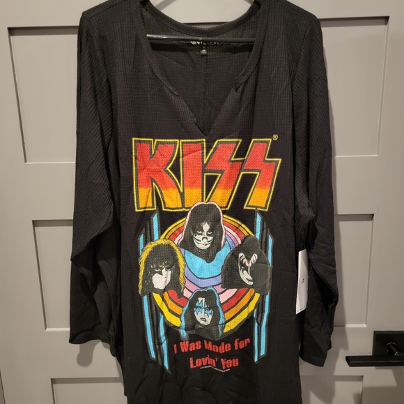 TORRID Kiss Waffle Knit Graphic Top Size 4 - Picture 6 of 12